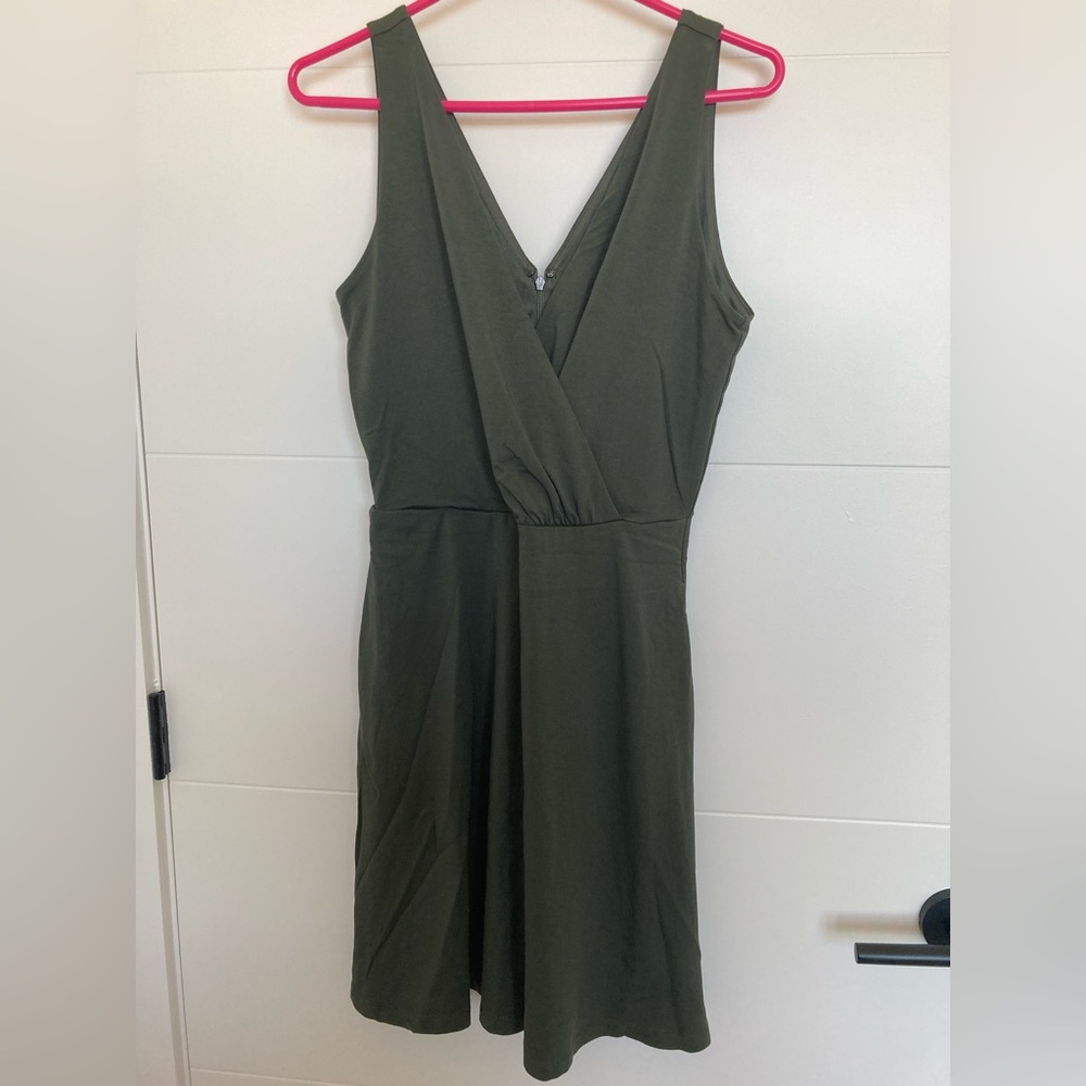 Olive Green Sleeveless Dress -Loft Size 2